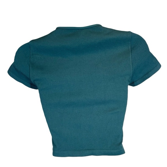 Out from under Urban outfitters green ribbed cropped baby tee womens M/L - Picture 3 of 6